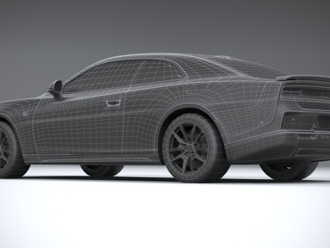 Dodge Charger Daytona 2024 LowPoly 3D Model