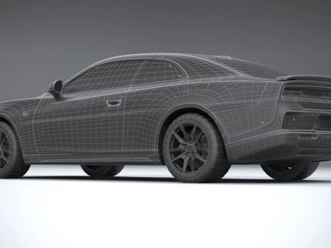 Dodge Charger Daytona 2024 LowPoly 3D Model