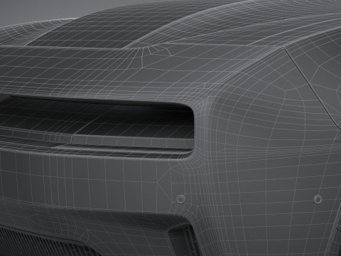 Dodge Charger Daytona 2024 LowPoly 3D Model