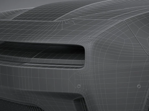 Dodge Charger Daytona 2024 LowPoly 3D Model
