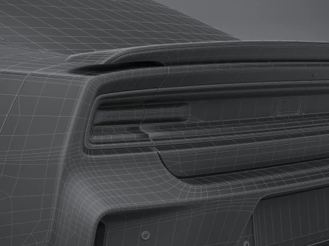 Dodge Charger Daytona 2024 LowPoly 3D Model
