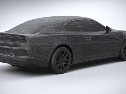 Dodge Charger Daytona 2024 LowPoly 3D Model
