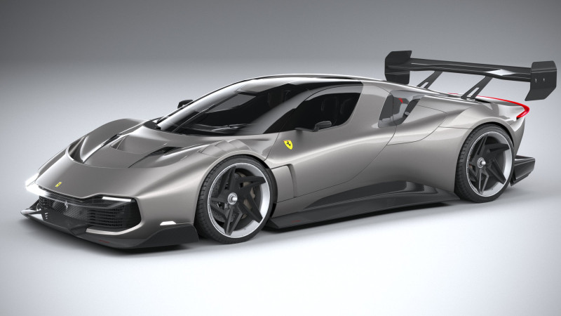Ferrari KC23 2023 LowPoly Modelo 3D .c4d .max .obj .3ds .fbx .stl .blend 