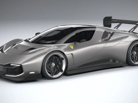 फेरारी KC23 2023 लोपॉली 3D मॉडल