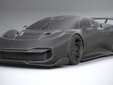 Ferrari KC23 2023 LowPoly Modelo 3D