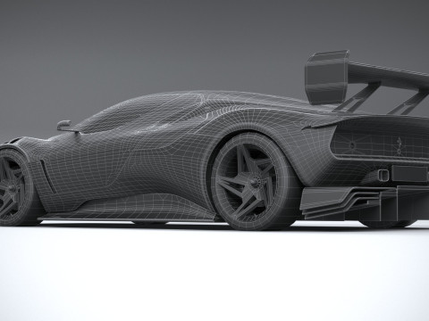 Ferrari KC23 2023 LowPoly Modelo 3D