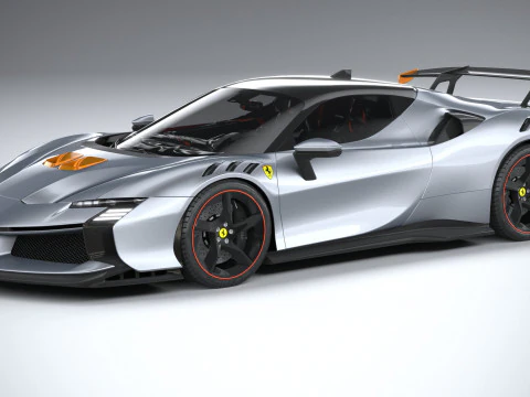 फेरारी SF90 XX स्ट्रैडेल 2024 लोपॉली 3D मॉडल