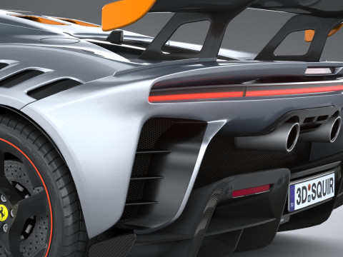 Ferrari SF90 XX Stradale 2024 LowPoly 3D Model