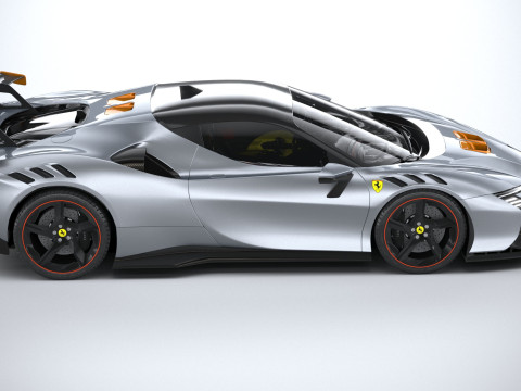 Ferrari SF90 XX Stradale 2024 LowPoly 3D Model