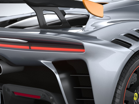 Ferrari SF90 XX Stradale 2024 LowPoly 3D Model