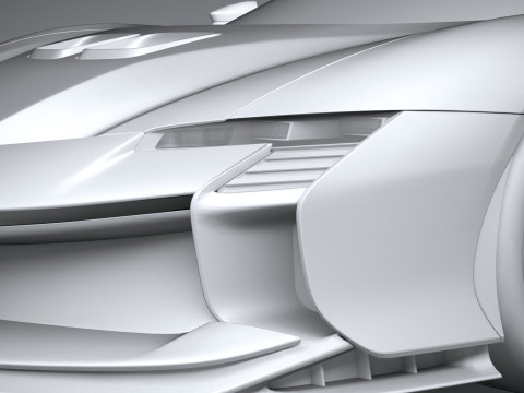 Ferrari SF90 XX Stradale 2024 LowPoly 3D Model