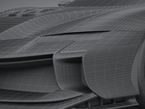 Ferrari SF90 XX Stradale 2024 LowPoly 3D Model