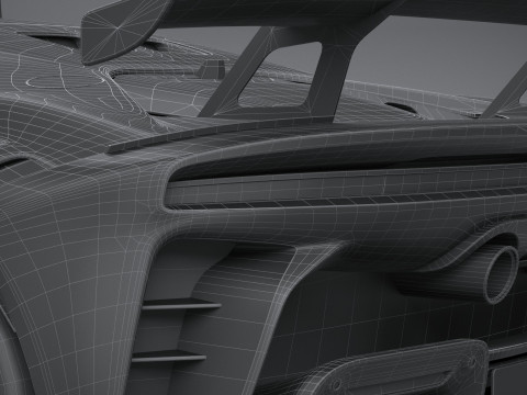 Ferrari SF90 XX Stradale 2024 LowPoly 3D Model