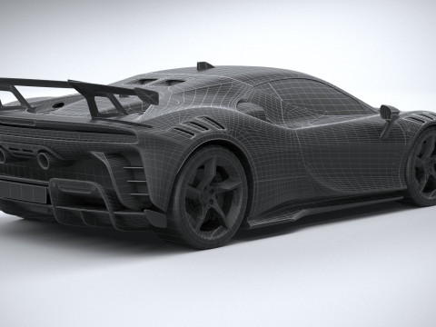 Ferrari SF90 XX Stradale 2024 LowPoly 3D Model