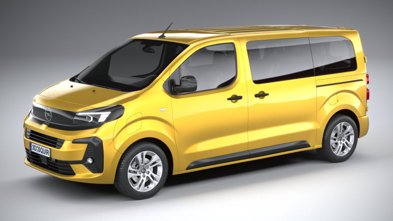 Opel Vivaro L2 Passenger 2024 3D 模型 .c4d .max .obj .3ds .fbx .stl .blend 