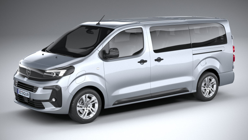 Opel Vivaro L3 Passenger 2024 Modelo 3D .c4d .max .obj .3ds .fbx .stl .blend 