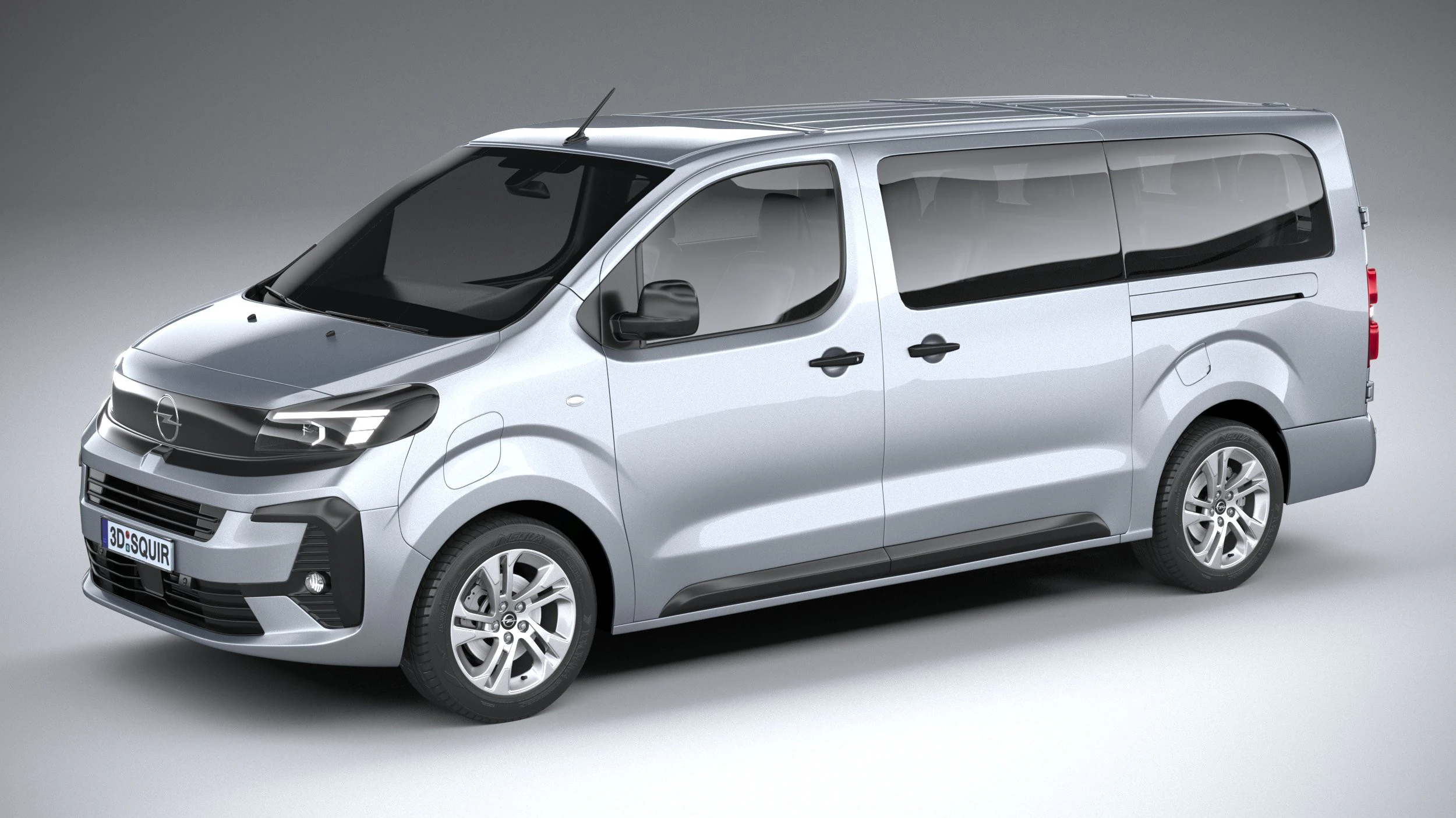 Opel Vivaro L3 Passenger 2024 3D Model .c4d .max .obj .3ds .fbx .stl .blend 