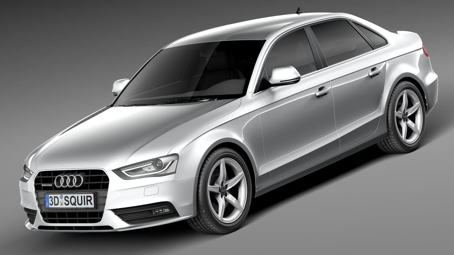 Audi A4 Sedan 2013 3D Model .c4d .max .obj .3ds .fbx .stl .blend