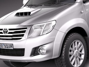 Toyota Hilux Crew Cab 2012 3D Model
