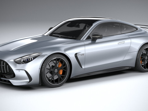Mercedes-Benz AMG GT Coupe 2024 LowPoly 3D Модель