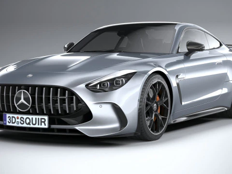 Mercedes-Benz AMG GT Coupe 2024 LowPoly 3D Model