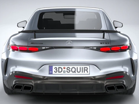 Mercedes-Benz AMG GT Coupe 2024 LowPoly 3D Model