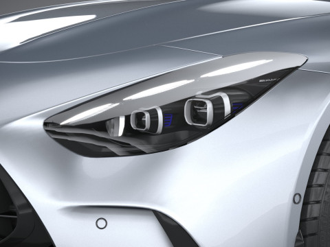 Mercedes-Benz AMG GT Coupe 2024 LowPoly Modèle 3D