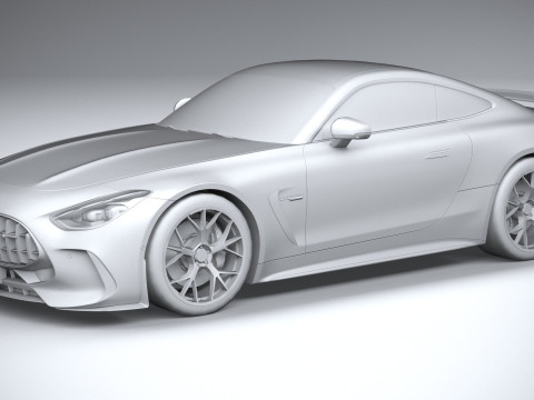 Mercedes-Benz AMG GT Coupe 2024 LowPoly Modèle 3D