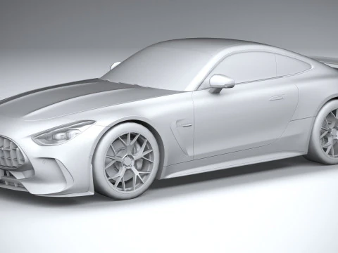 Mercedes-Benz AMG GT Coupe 2024 LowPoly 3D Model