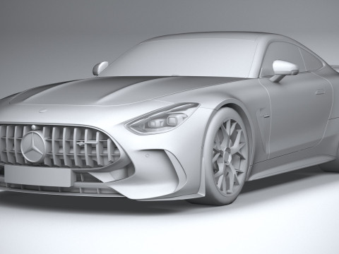Mercedes-Benz AMG GT Coupe 2024 LowPoly Modèle 3D