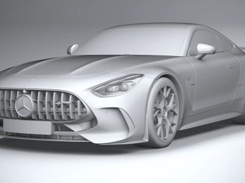 Mercedes-Benz AMG GT Coupe 2024 LowPoly 3D Model