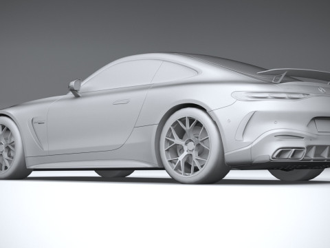 Mercedes-Benz AMG GT Coupe 2024 LowPoly Modèle 3D