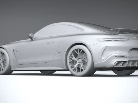 Mercedes-Benz AMG GT Coupe 2024 LowPoly 3D Model