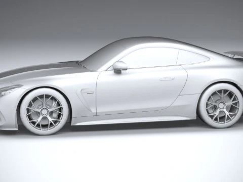 Mercedes-Benz AMG GT Coupe 2024 LowPoly 3D Model