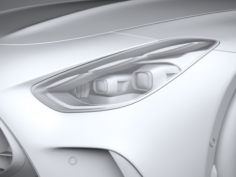 Mercedes-Benz AMG GT Coupe 2024 LowPoly Modèle 3D