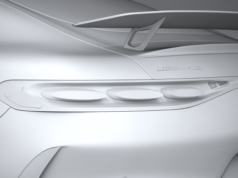 Mercedes-Benz AMG GT Coupe 2024 LowPoly Modèle 3D