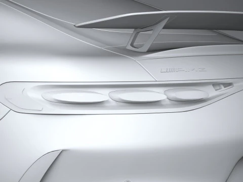 Mercedes-Benz AMG GT Coupe 2024 LowPoly 3D Model
