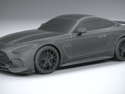 Mercedes-Benz AMG GT Coupe 2024 LowPoly 3D Model