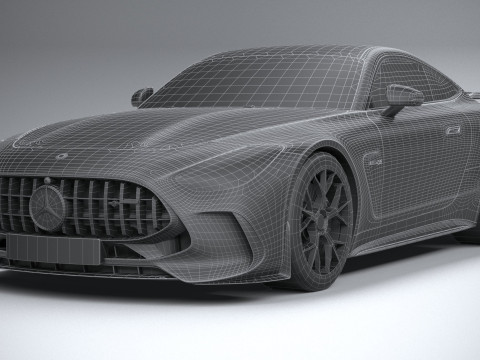 Mercedes-Benz AMG GT Coupe 2024 LowPoly Modèle 3D