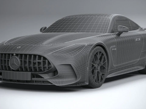 Mercedes-Benz AMG GT Coupe 2024 LowPoly 3D Model