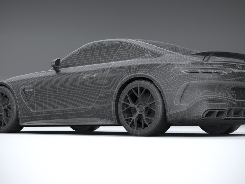 Mercedes-Benz AMG GT Coupe 2024 LowPoly Modèle 3D