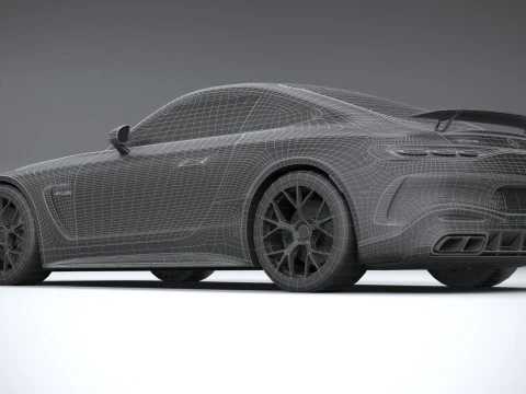 Mercedes-Benz AMG GT Coupe 2024 LowPoly 3D Model