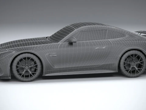 Mercedes-Benz AMG GT Coupe 2024 LowPoly 3D Model