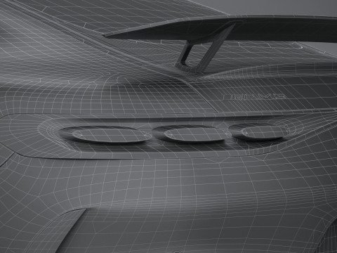 Mercedes-Benz AMG GT Coupe 2024 LowPoly Modèle 3D