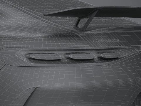 Mercedes-Benz AMG GT Coupe 2024 LowPoly 3D Model