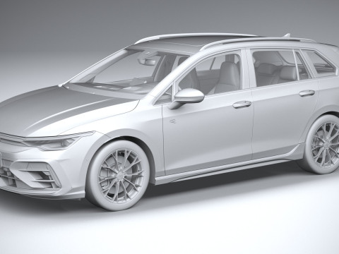 Volkswagen Golf R Variant 2025 3D Модель