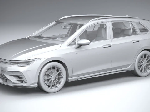 Volkswagen Golf R Variant 2025 3D Model