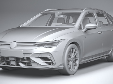 Volkswagen Golf R Variant 2025 3D Модель