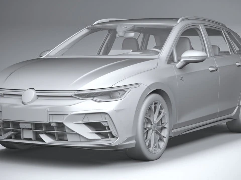Volkswagen Golf R Variant 2025 3D Model