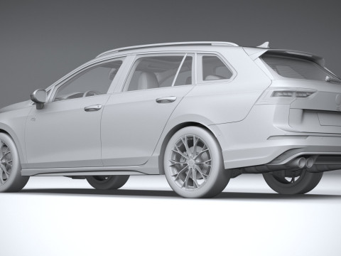 Volkswagen Golf R Variant 2025 3D Модель